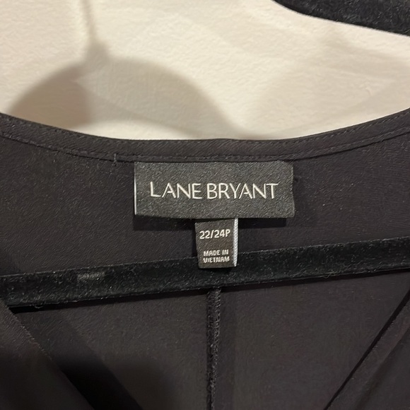 Lane Bryant Black Faux Wrap Petite Dress - Picture 3 of 4
